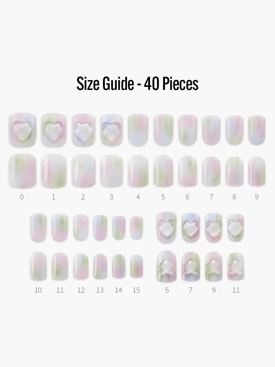 フィンガースーツネイルチップの付属品 - オールインワンセット