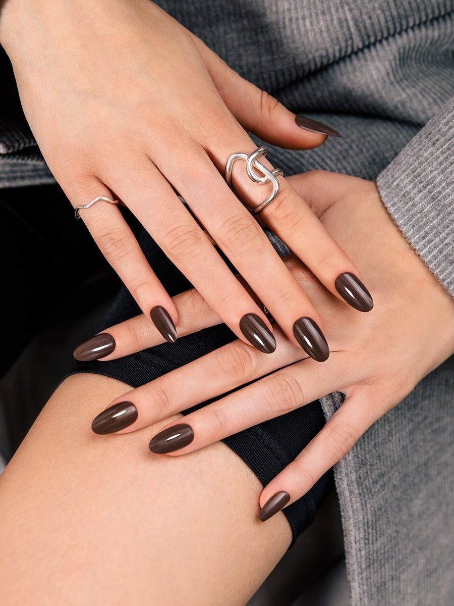 Chocolate Brown(チョコレートブラウン) - FINGER SUIT(フィンガースーツ)ネイルチップ