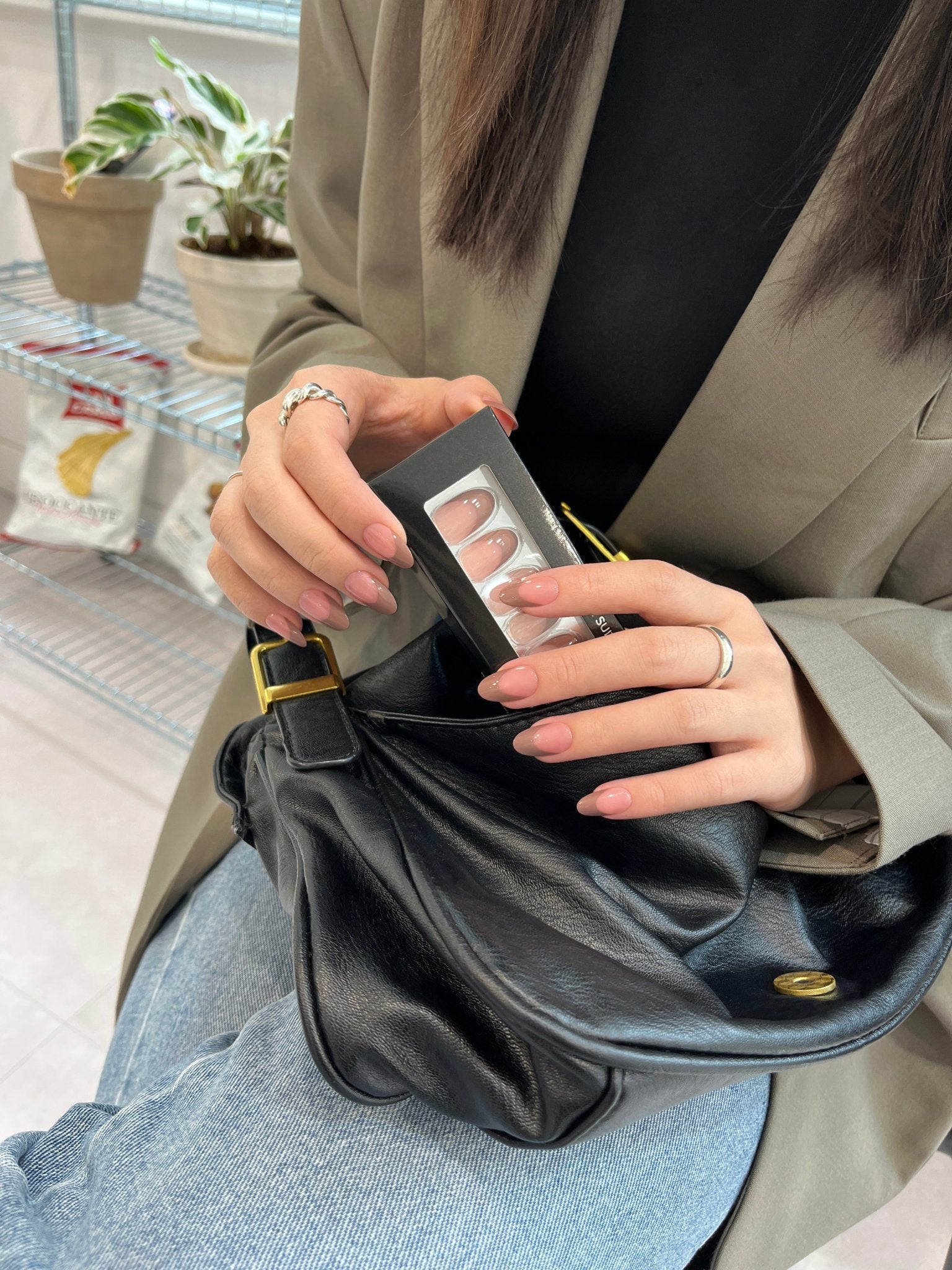 Milk Brown French(ミルクブラウンフレンチ) - FINGER SUIT(フィンガースーツ)ネイルチップ