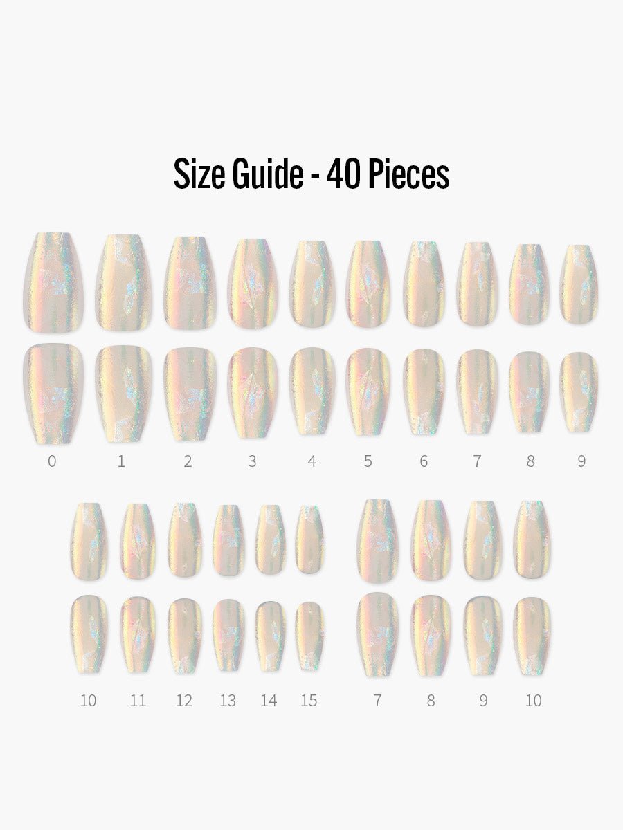 【テヨン・Red Velvet スルギ着用】Ariel(アリエル) - フィンガースーツネイルチップのサイズガイド(40枚入り、16サイズ)