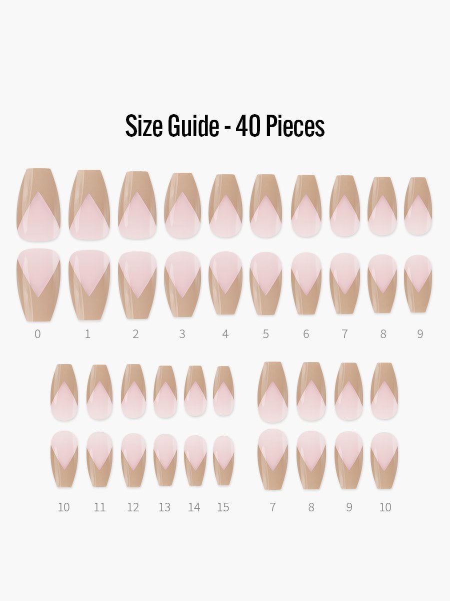 Highline(ハイライン) - フィンガースーツネイルチップのサイズガイド(40枚入り、16サイズ)
