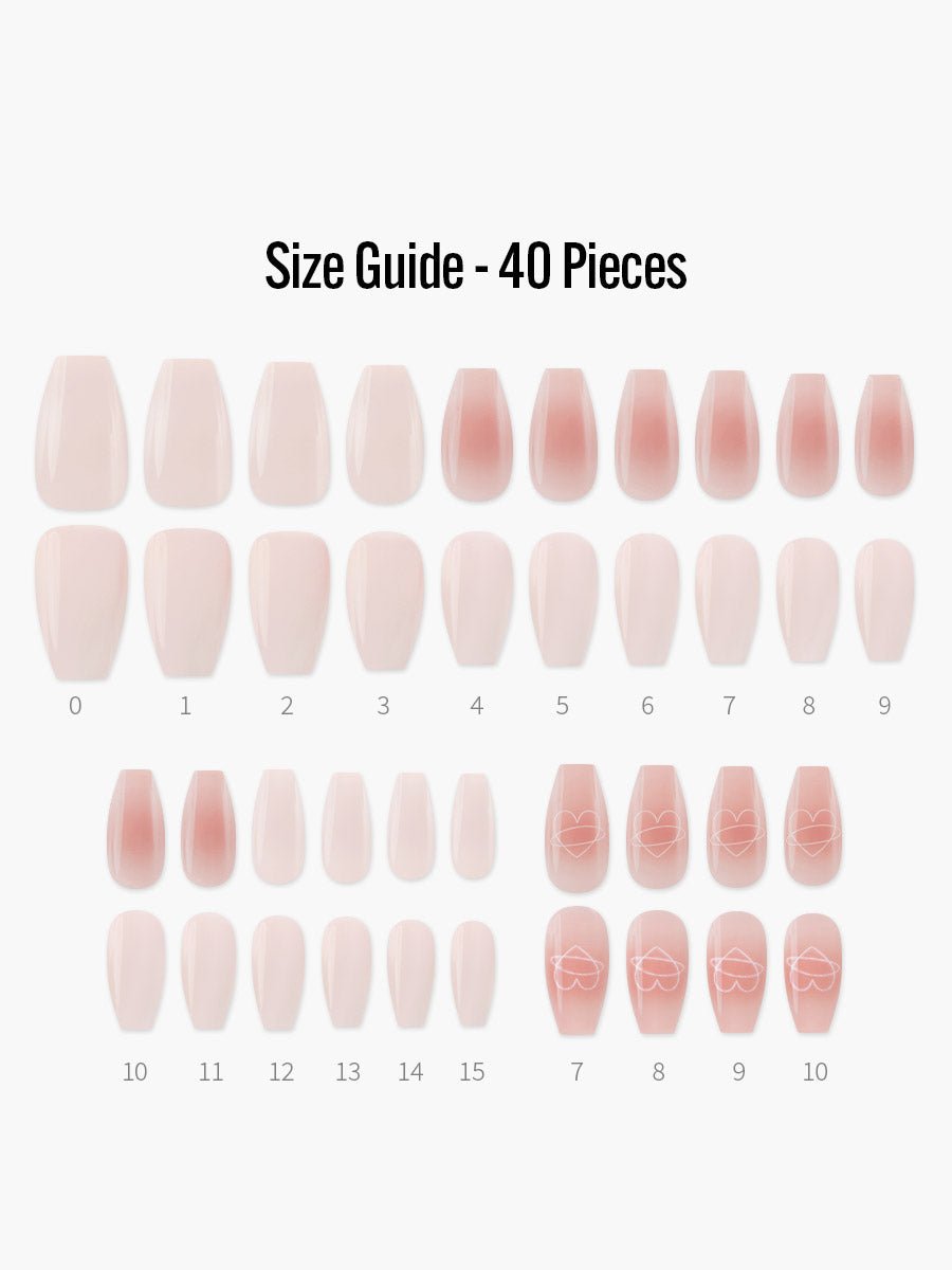 フィンガースーツネイルチップの付属品 - オールインワンセット