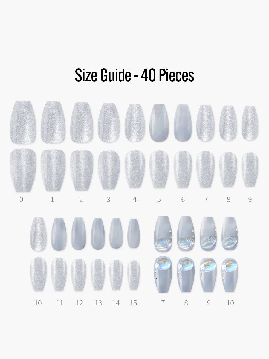 フィンガースーツネイルチップの付属品 - オールインワンセット