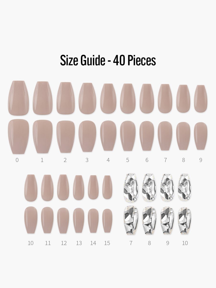 フィンガースーツネイルチップの付属品 - オールインワンセット