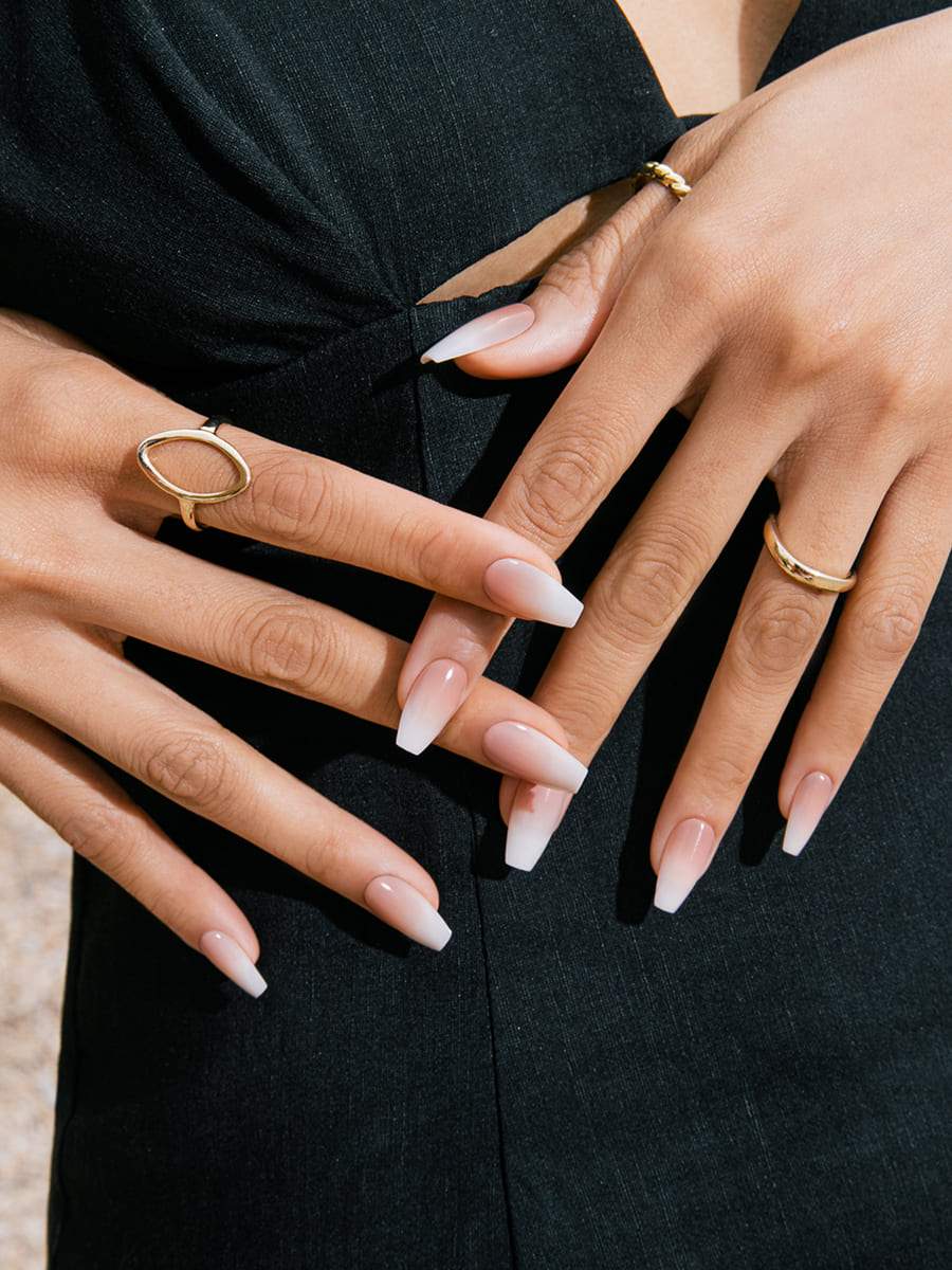 【Kep1er 着用】Baby Boomer (バレリーナ)(ベイビーブーマー) - FINGER SUIT(フィンガースーツ)ネイルチップ