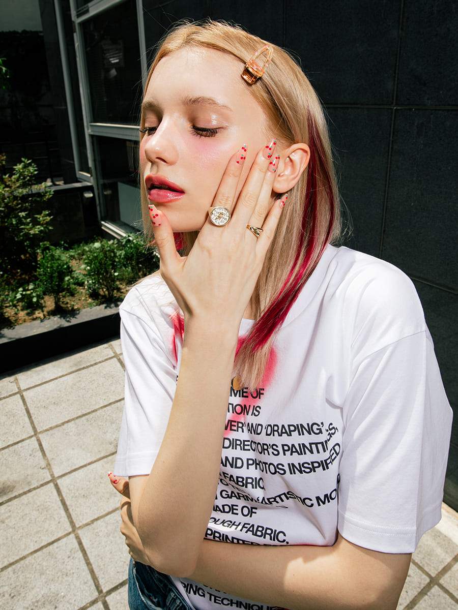 【Kep1er 着用】Cherry On Top(チェリーオントップ) - FINGER SUIT(フィンガースーツ)ネイルチップ