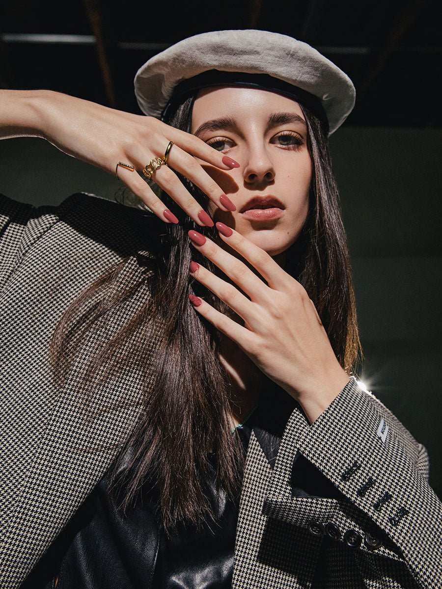 Brick Red(ブリックレッド) - FINGER SUIT(フィンガースーツ)ネイルチップ