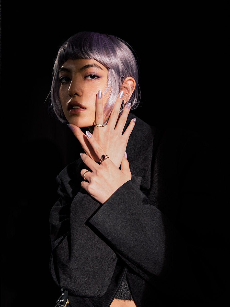 【OH MY GIRL ユア着用】Indigo Flow(インディゴフロー) - FINGER SUIT(フィンガースーツ)ネイルチップ