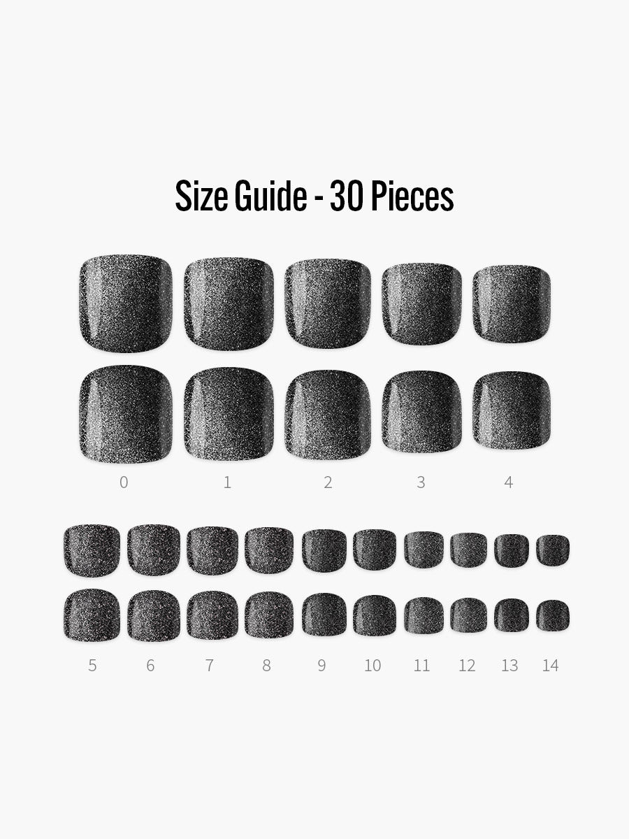 Hollywood(ハリウッド) - フィンガースーツネイルチップのサイズガイド(40枚入り、16サイズ)