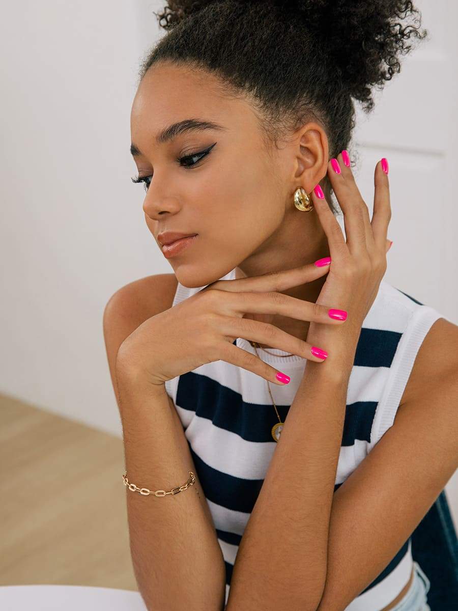 Neon Pink(ネオンピンク) - FINGER SUIT(フィンガースーツ)ネイルチップ