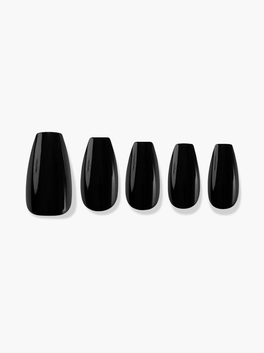 Perfect Black(バレリーナ)(パーフェクトブラック(バレリーナ)) - FINGER SUIT(フィンガースーツ)ネイルチップ