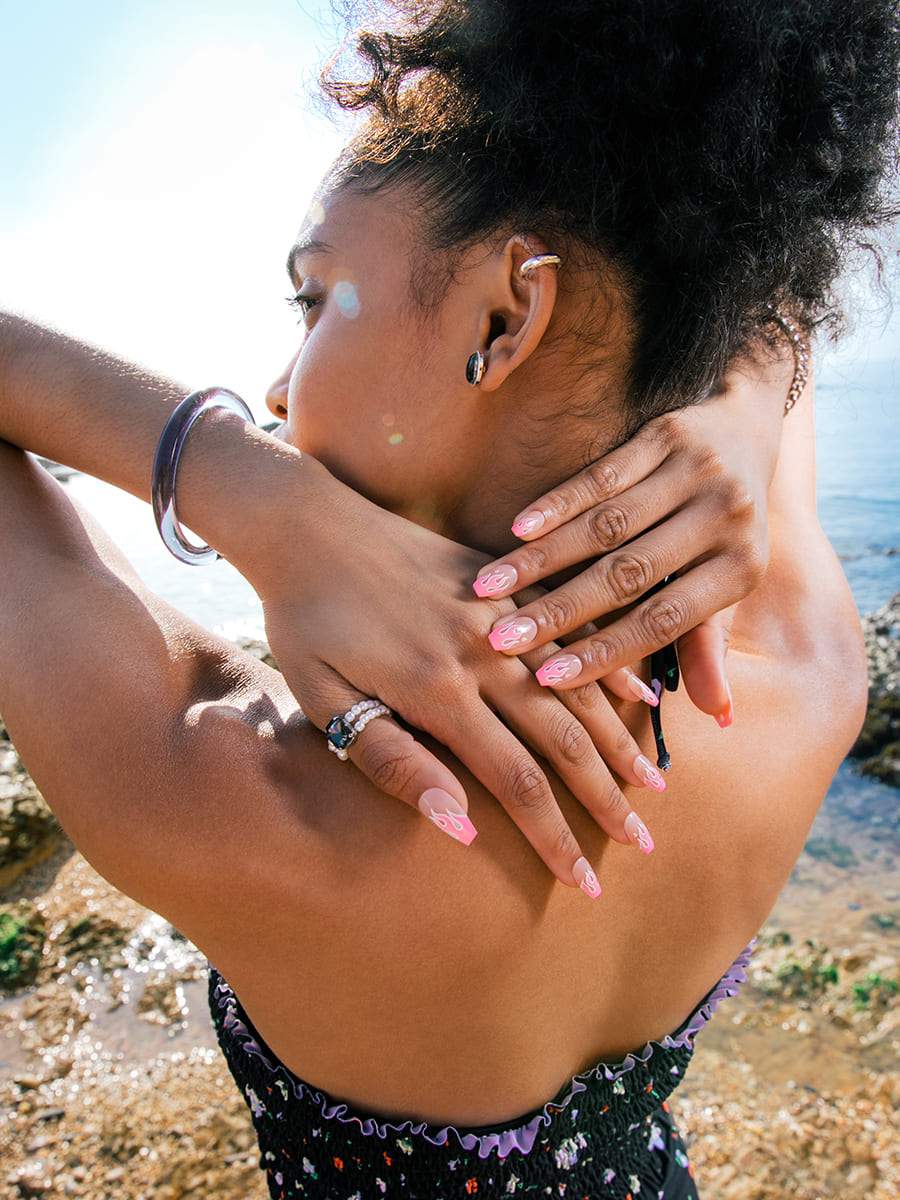 【Kep1er 着用】Sweet Flame(スイートフレーム) - FINGER SUIT(フィンガースーツ)ネイルチップ