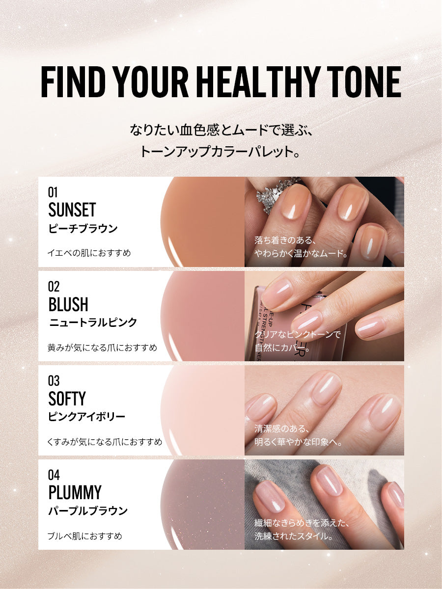 【選べるセット】水光ポリッシュ TONE-UP CARE SET（水光2点＋美容液＋プッシャー）