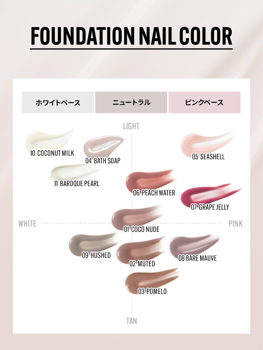 【選べる3点セット】 ファンデーションネイルセット