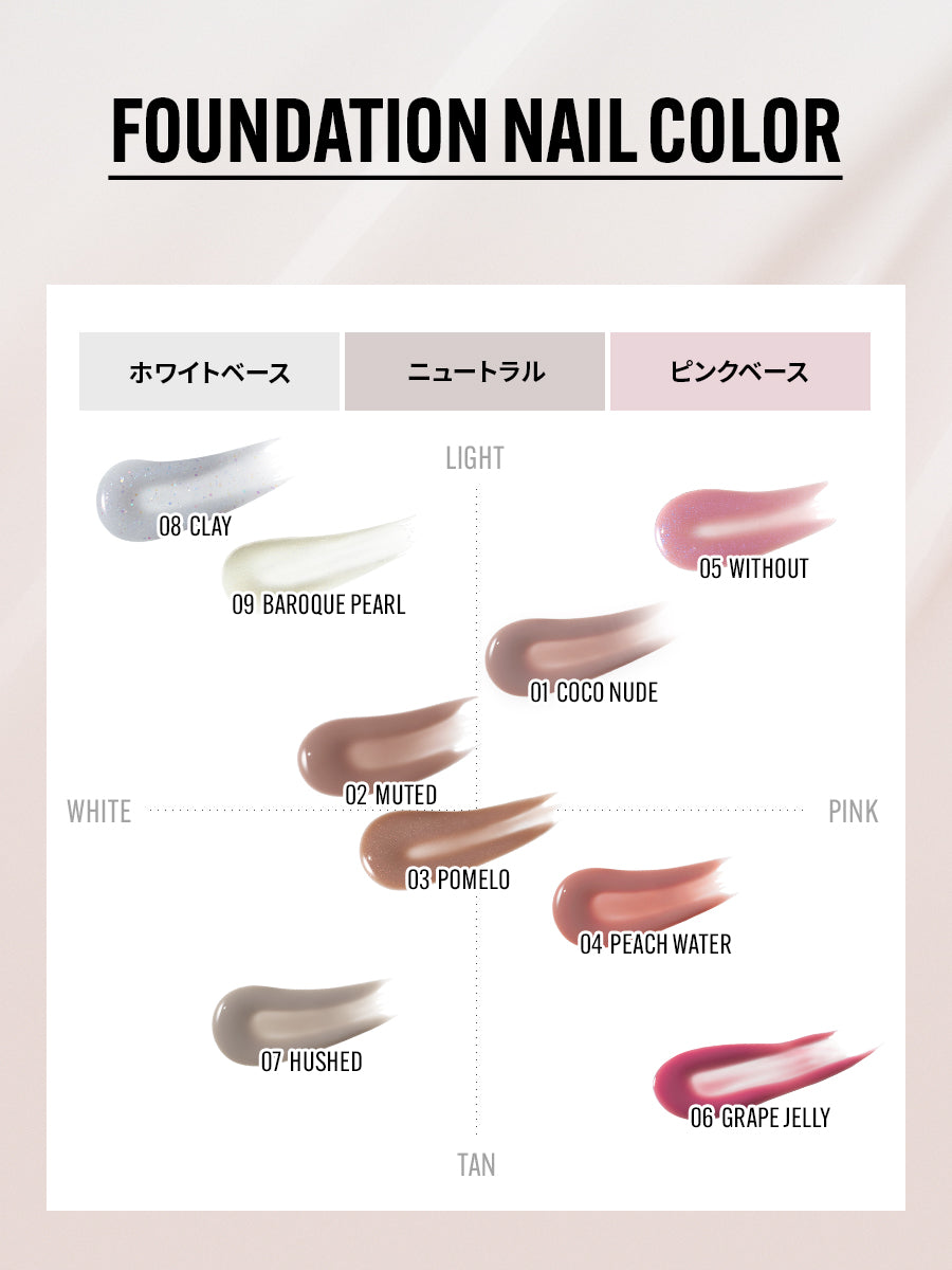 【選べる3点セット】FOUNDATION ネイルセット（全9種）